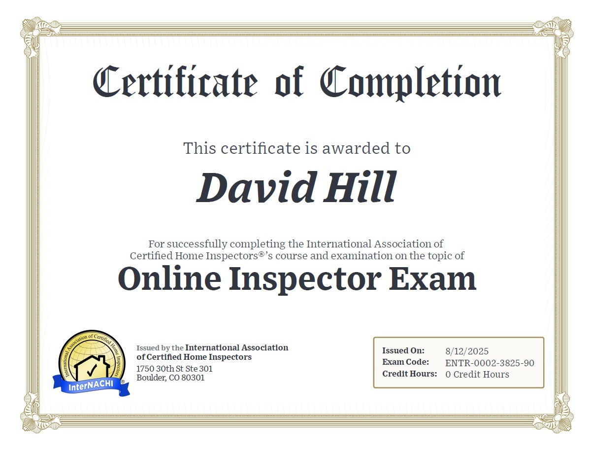 Certified-Home-Inspectorss-Online-Inspector-Exam